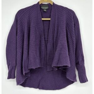 Cynthia Rowley 100% Cashmere Purple Open Front Cardigan Size Medium